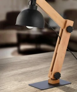 Designerska, drewniana lampa biurkowa TK 5021 OSLO | Kaja Oświetlenie*Sklep Kaja Cheap
