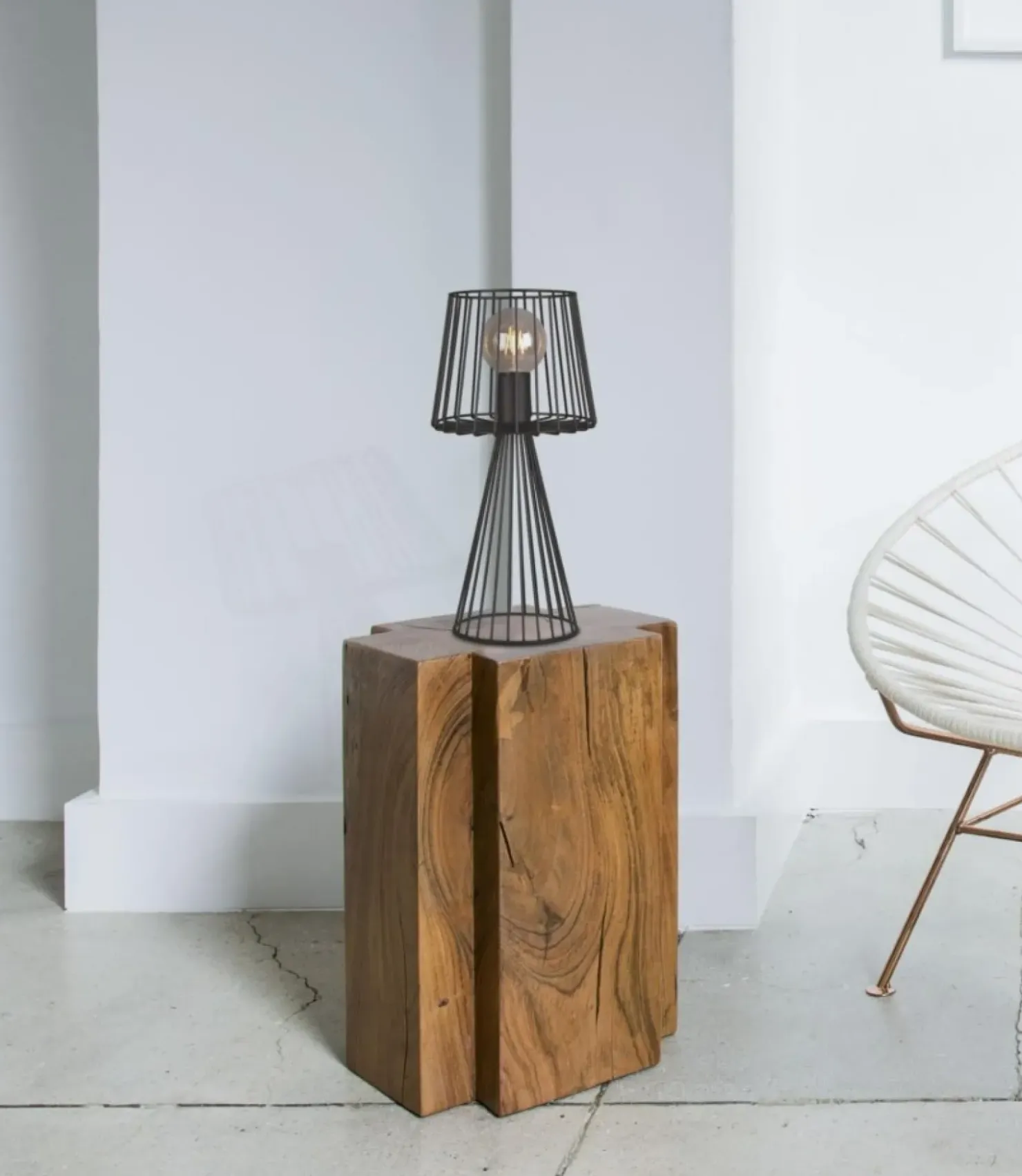 Designerska, druciana lampka stołowa K-4642 SOUL BLACK | Kaja*Sklep Kaja Store