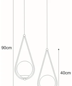 Best Sale Sklep Kaja Designerska, elegancka lampa wisząca K-4776 NEVE GOLD | Kaja mosiądz