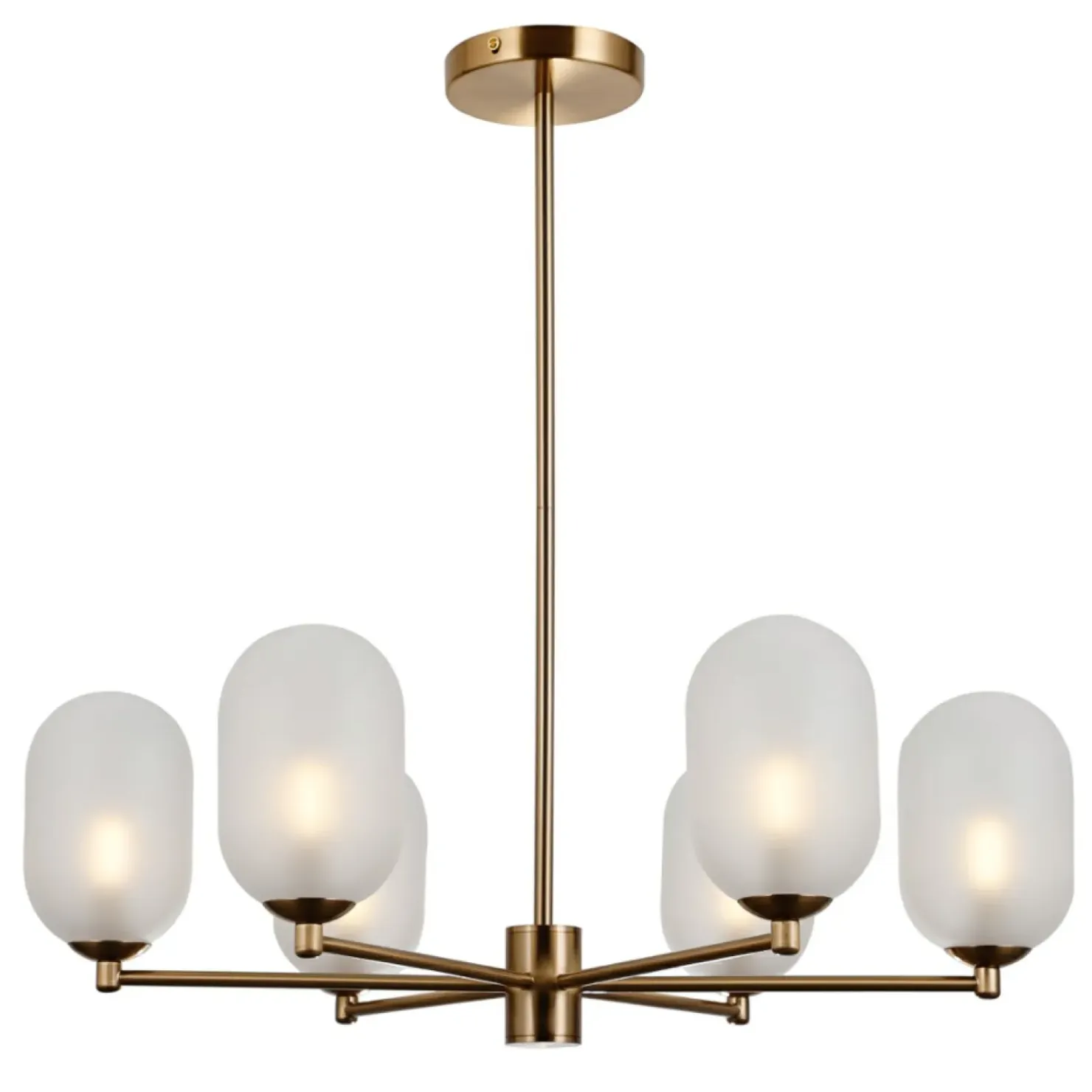 Flash Sale Sklep Kaja Designerska, elegancka lampa wisząca PND-4215-6A-HBR-SAT PERANO