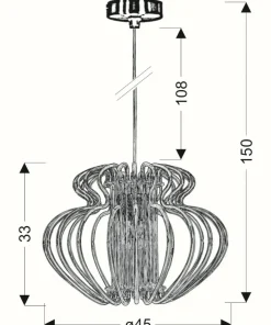 Designerska, kolorowa lampa wisząca 31-36608 IMPERIA | Kaja*Sklep Kaja Fashion