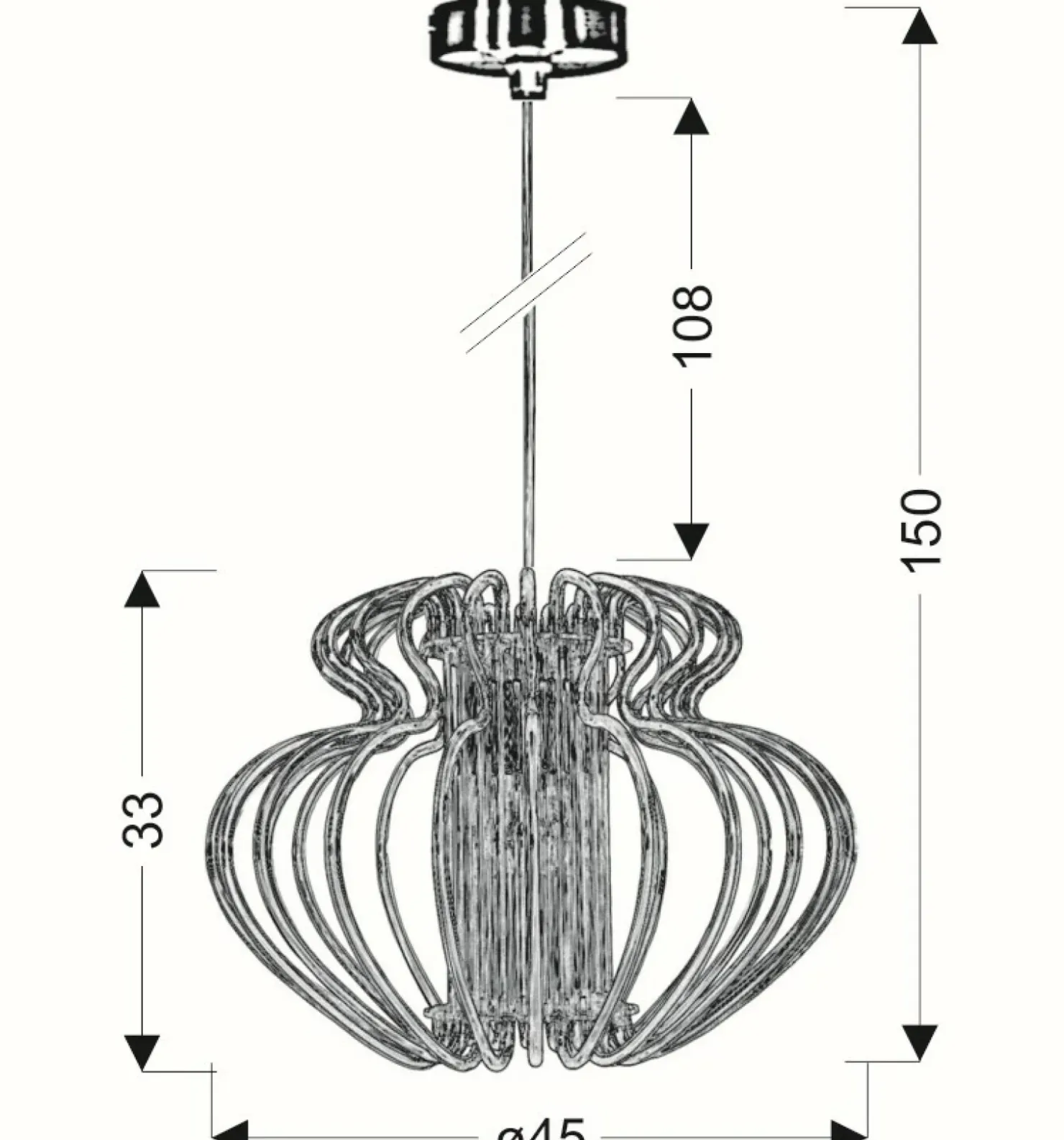 Designerska, kolorowa lampa wisząca 31-36608 IMPERIA | Kaja*Sklep Kaja Fashion