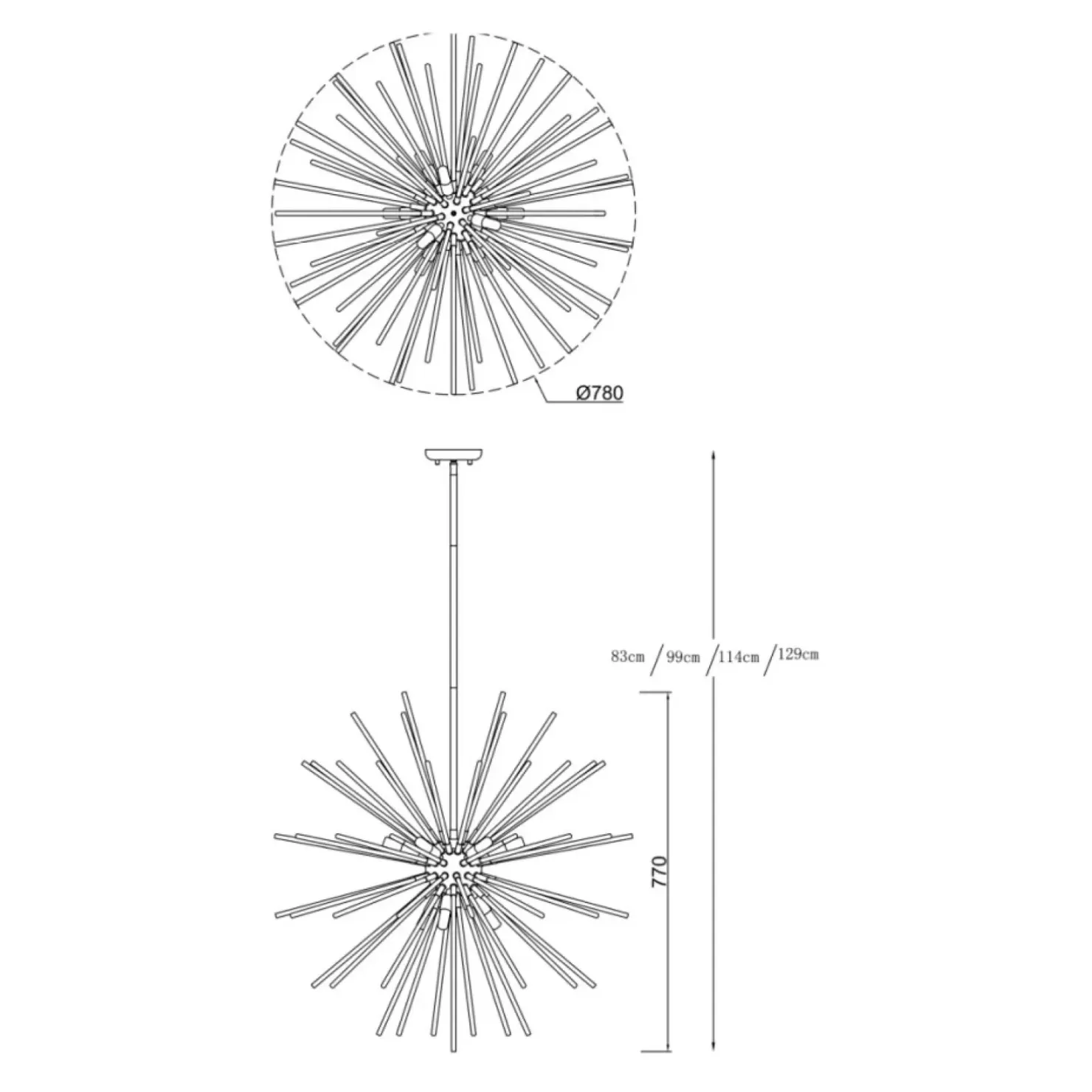 Discount Sklep Kaja Designerska lampa do sypialni P0491-09C-F7DY URCHIN | Kaja