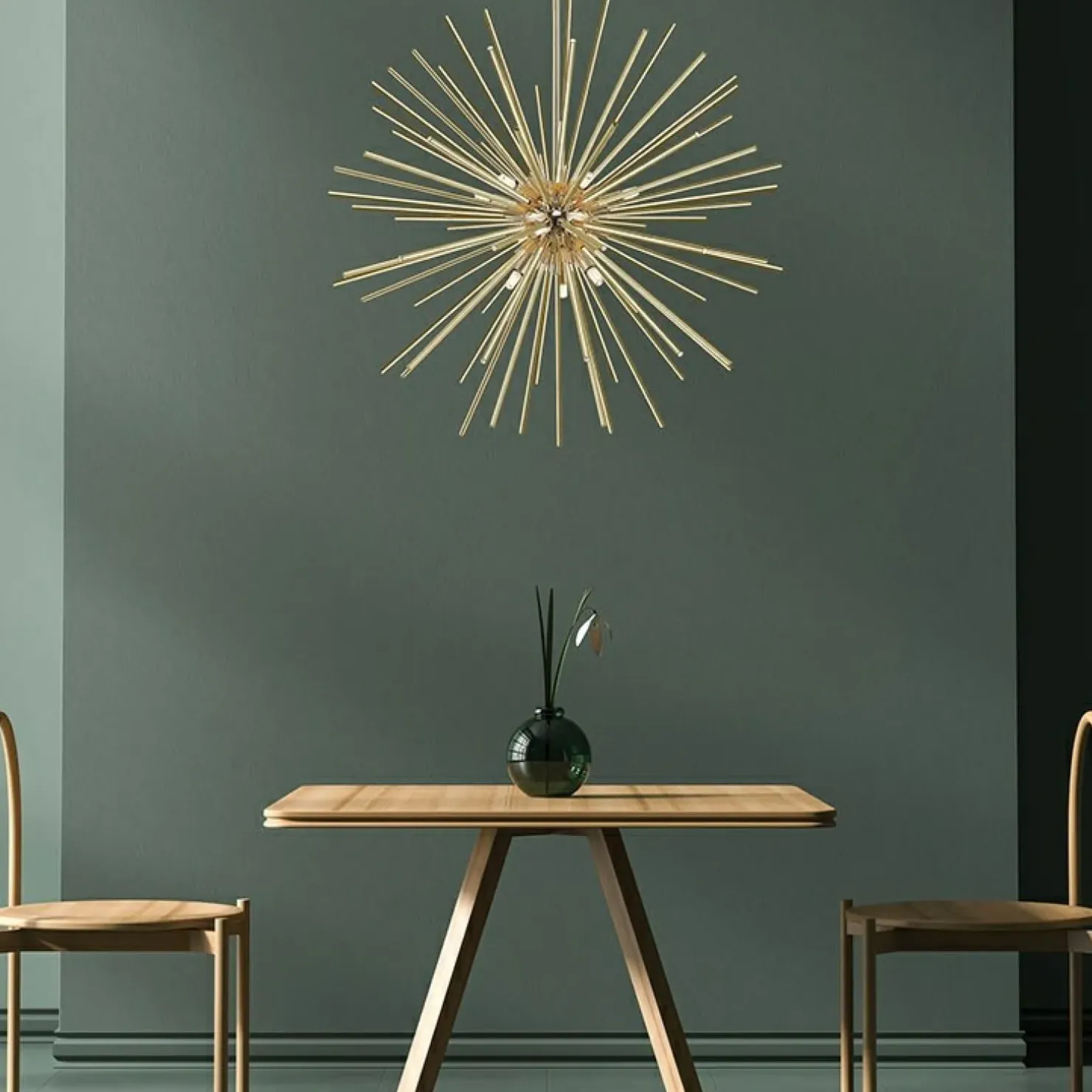 Discount Sklep Kaja Designerska lampa do sypialni P0491-09C-F7DY URCHIN | Kaja