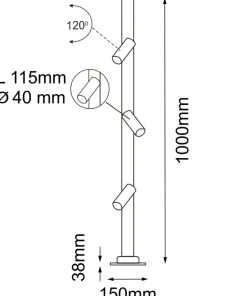Designerska lampa ogrodowa z tubami 100cm ANT 9911 GOSEN | Kaja*Sklep Kaja Store
