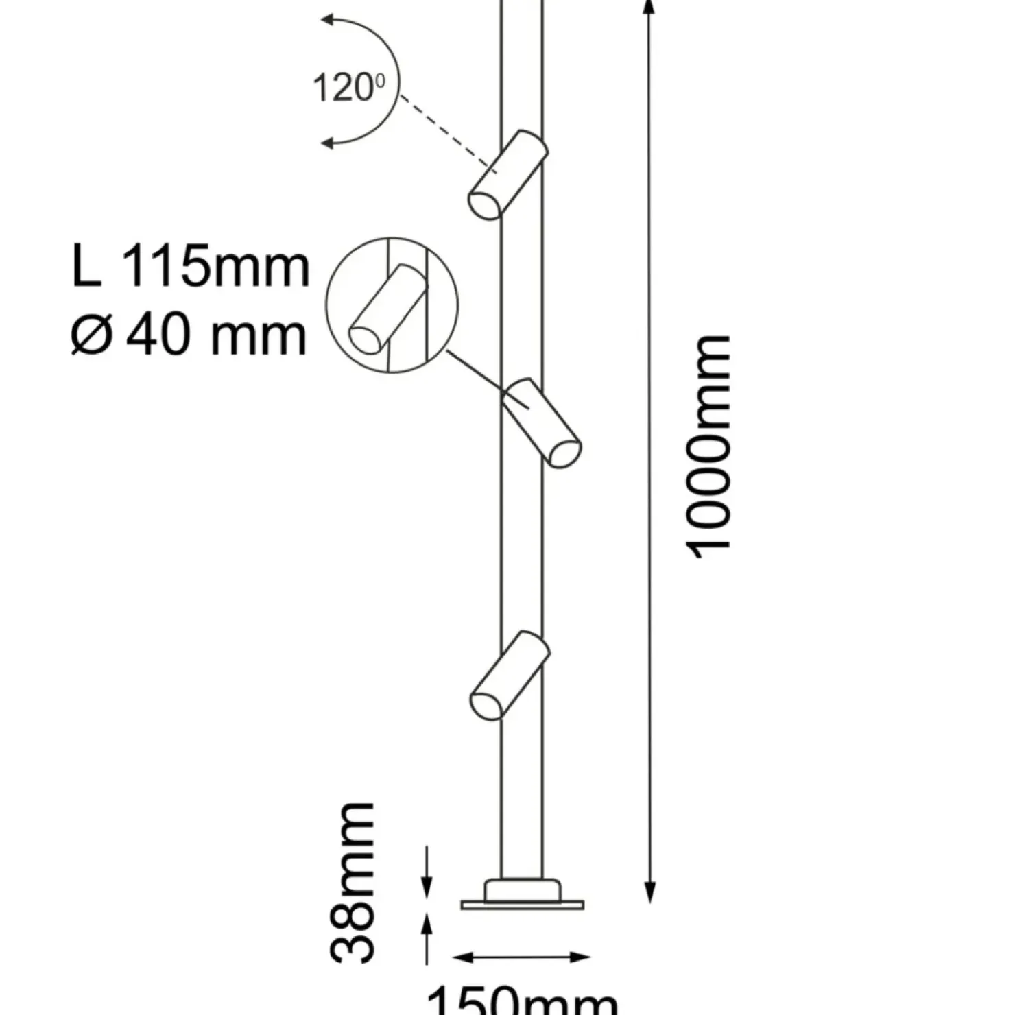 Designerska lampa ogrodowa z tubami 100cm ANT 9911 GOSEN | Kaja*Sklep Kaja Store