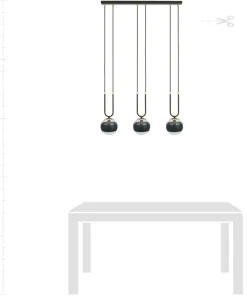 Outlet Sklep Kaja Designerska lampa wisząca do oświetlenia stołu 1113/3 GLAM | Kaja