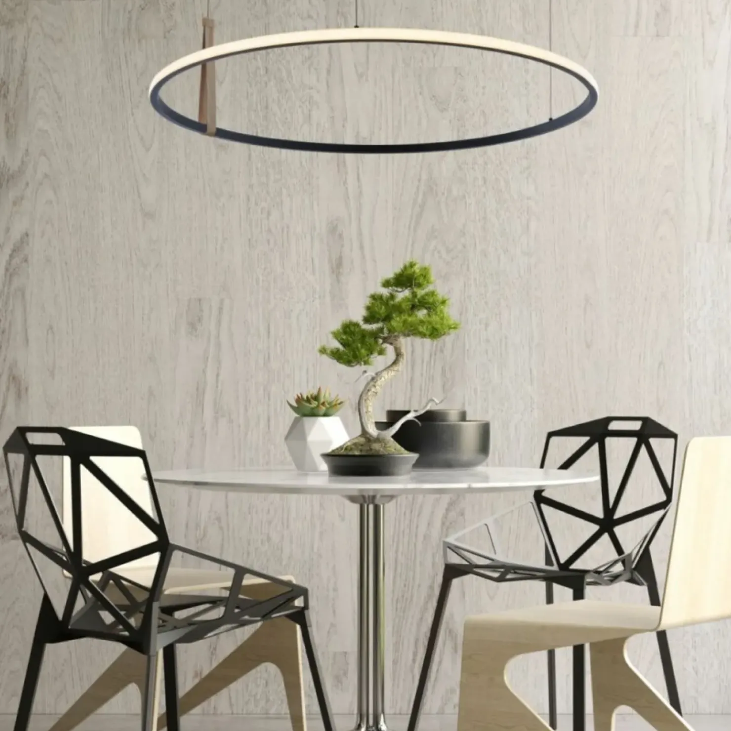 Flash Sale Sklep Kaja Designerska lampa wisząca LED do salonu 22808-WOOD CLAUD | Kaja