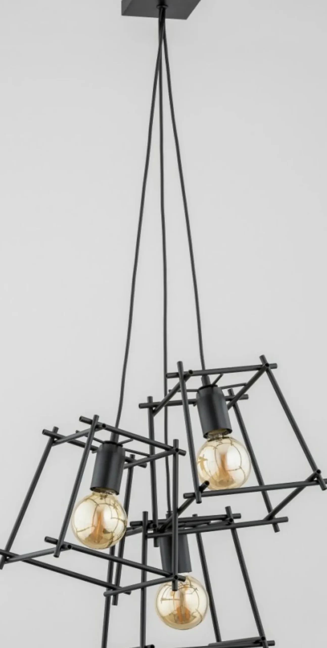 Discount Sklep Kaja Designerska lampa wisząca z 3 drucianymi kloszami AL 62038 | Kaja