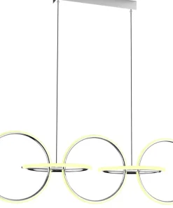 Outlet Sklep Kaja Designerska lampa wisząca LED nad stół A0022-350 KOS | Kaja chrom