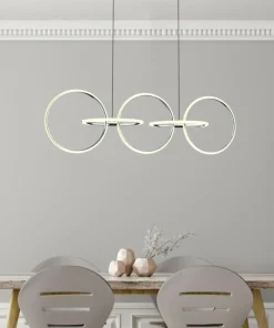 Outlet Sklep Kaja Designerska lampa wisząca LED nad stół A0022-350 KOS | Kaja chrom