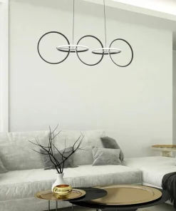 Outlet Sklep Kaja Designerska lampa wisząca LED nad stół A0022-350 KOS | Kaja chrom