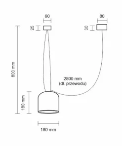 Best Sklep Kaja Designerska lampa wisząca do podwieszania ANT 9035 DOBO | Kaja