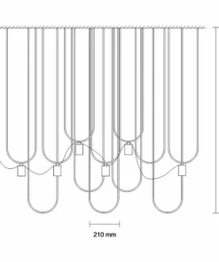 Best Sale Sklep Kaja Designerska lampa wisząca, asymetryczne zwisy ANT 9785 UDIN | Kaja
