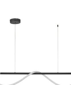 New Sklep Kaja Designerska lampa wisząca nad stół LP-2345/1P S BK MELECA | Kaja