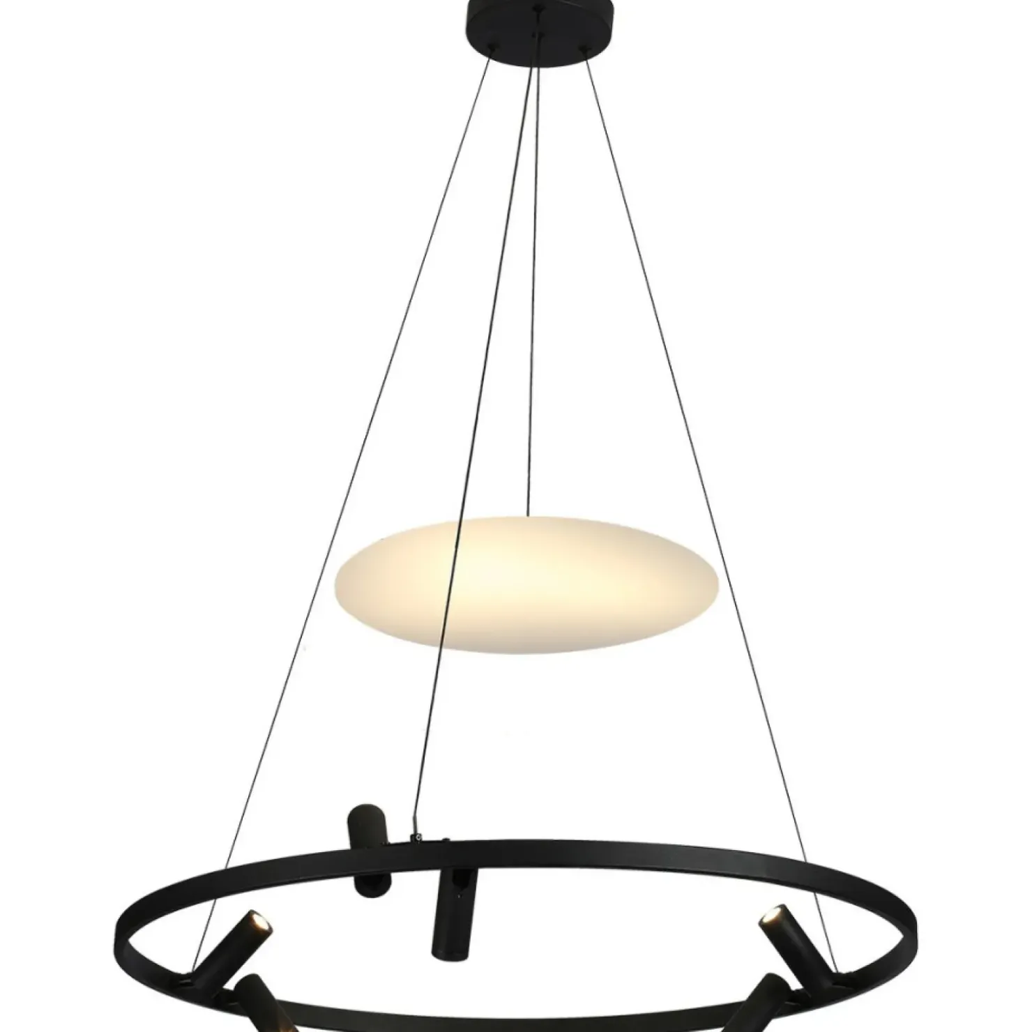 Best Sale Sklep Kaja Designerska lampa wisząca obręcz LP-907/1P BK ALMERIA | Kaja