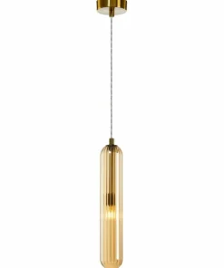Sale Sklep Kaja Designerska lampa wisząca z bursztynowym kloszem ML0338 PAX | Kaja