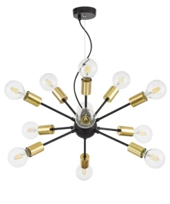 Shop Sklep Kaja Designerska lampa wisząca do salonu T546PL-12B JACKSON | Kaja czarny