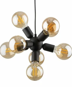 Store Sklep Kaja Designerska lampa wisząca na ozdobne żarówki TK 4835 z serii RUBIO czarny