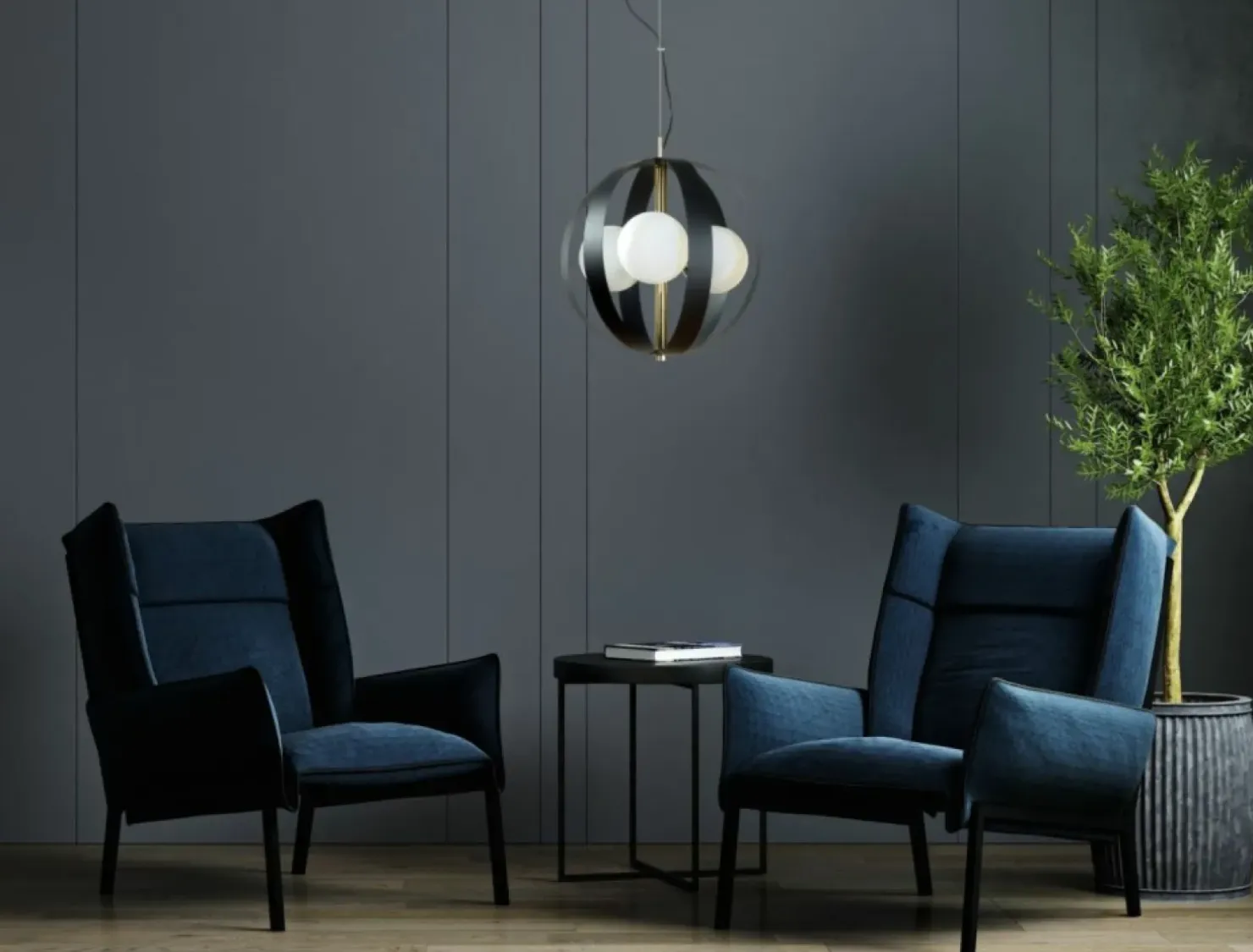 Best Sklep Kaja Designerska lampa wisząca w kształcie kuli ZM 1137 z serii NELA | Kaja