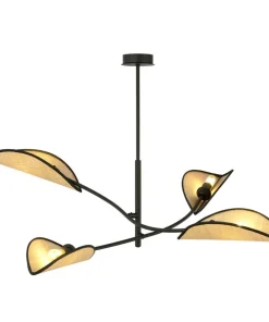 Best Sklep Kaja Designerska lampa z rattanowymi abażurami 1108/4 LOTUS | Kaja