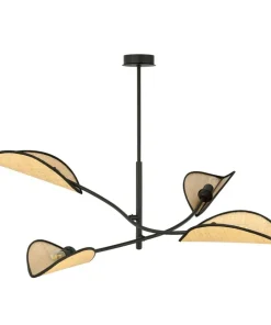 Best Sklep Kaja Designerska lampa z rattanowymi abażurami 1108/4 LOTUS | Kaja