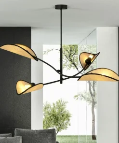 Best Sklep Kaja Designerska lampa z rattanowymi abażurami 1108/4 LOTUS | Kaja