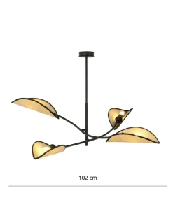 Best Sklep Kaja Designerska lampa z rattanowymi abażurami 1108/4 LOTUS | Kaja