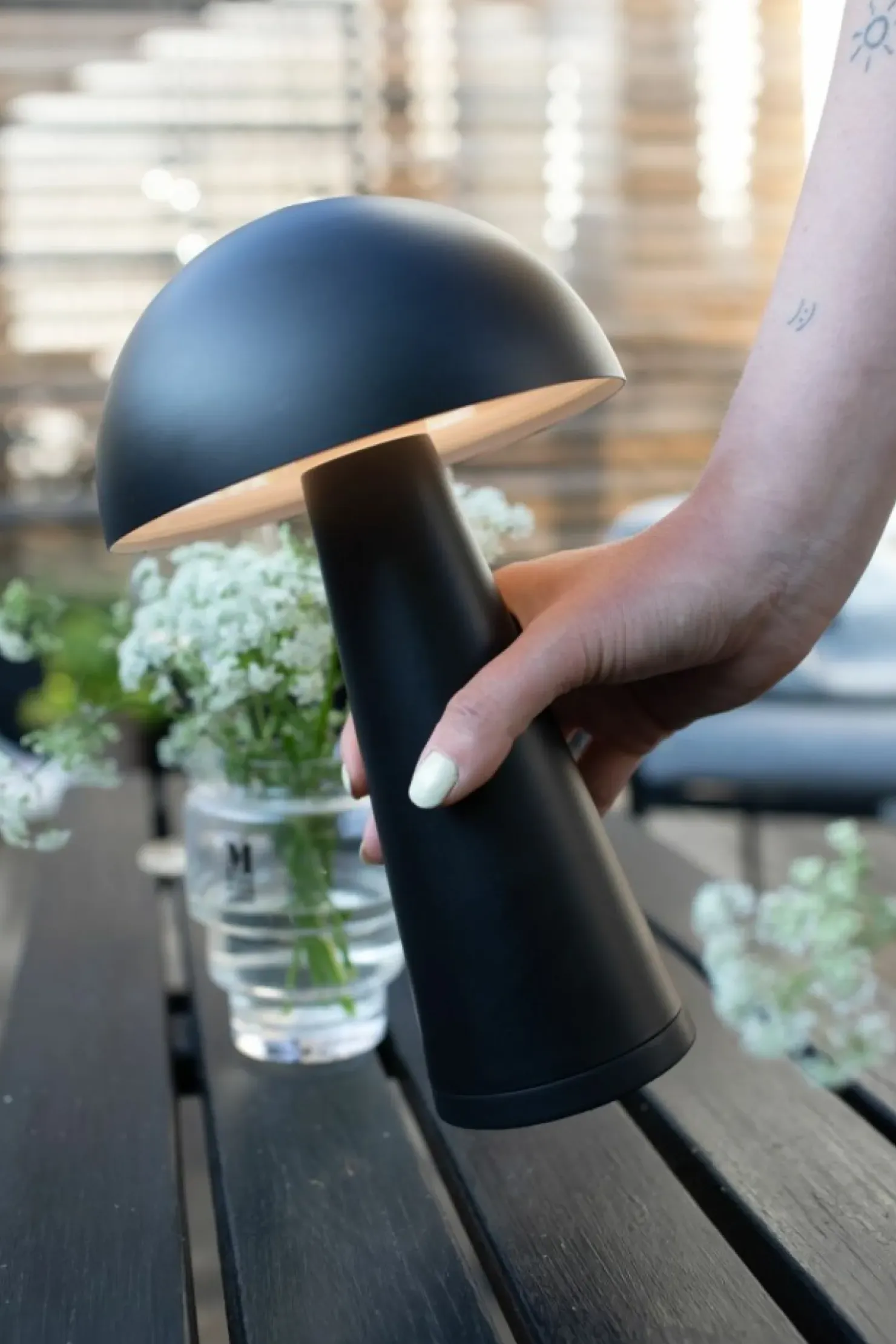 Designerska lampka stołowa LED - ładowana 108655 FUNGI | Kaja*Sklep Kaja Cheap