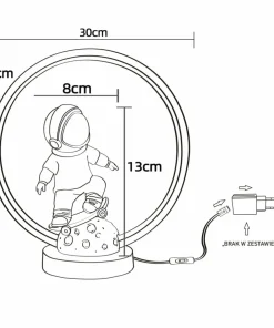 Designerska lampka stołowa dla dzieci EX15S016-1 ASTRONAUTA | Kaja*Sklep Kaja Discount