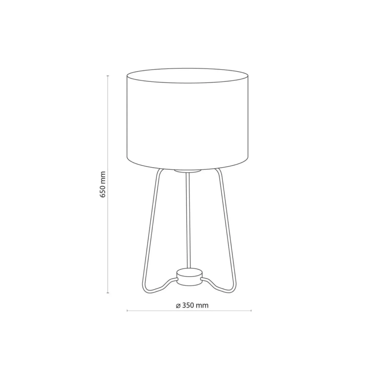 Designerska lampka stołowa mały trójnóg TK 5581 z serii TAMPA | Kaja*Sklep Kaja Cheap