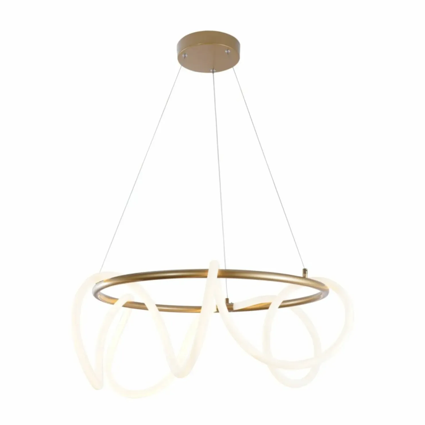 Flash Sale Sklep Kaja Designerska, ledowa lampa wisząca 20006PL-GD BALBO | Kaja Oświetlenie