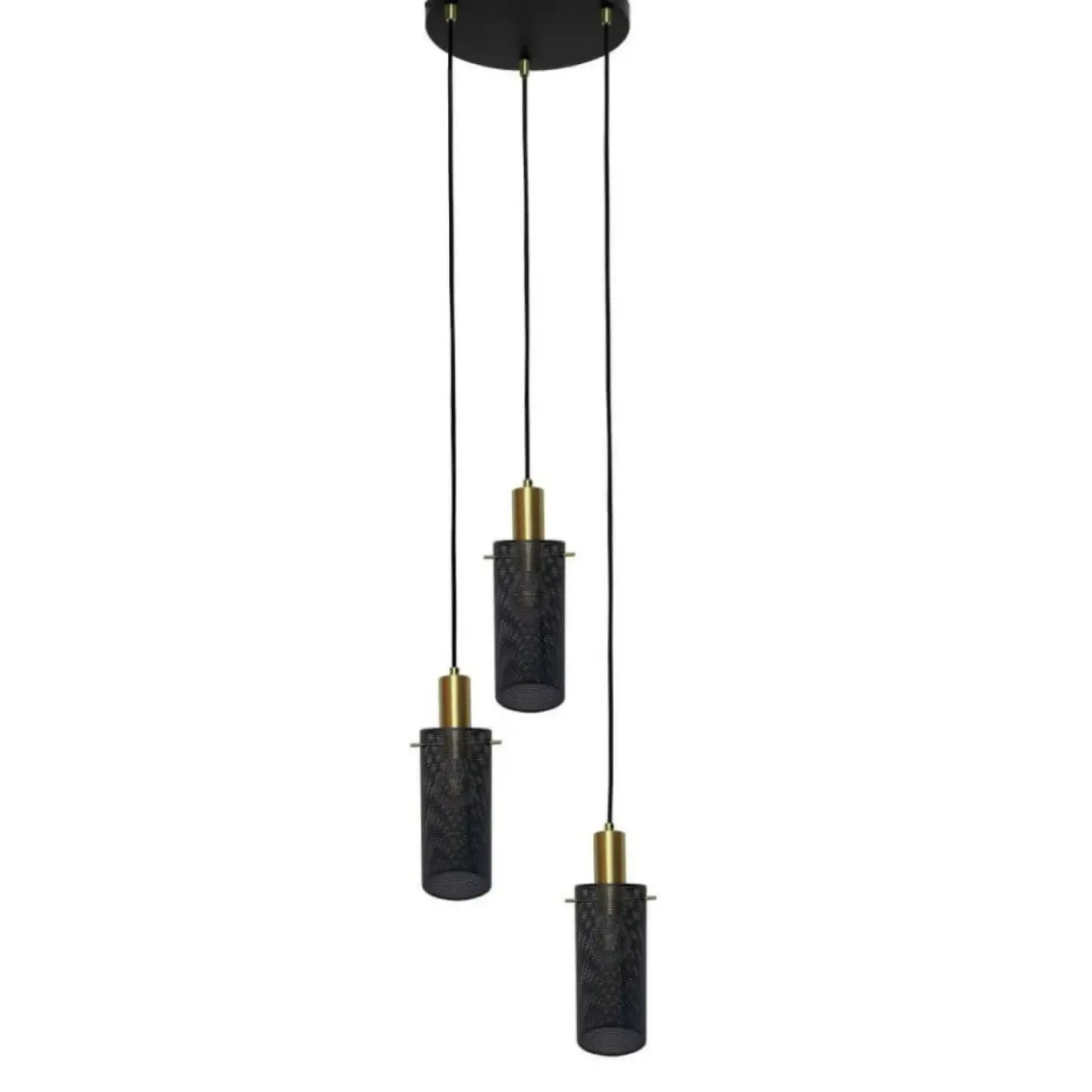 Flash Sale Sklep Kaja Designerska, metalowa lampa wisząca LP-945/3P BK TIRANA | Kaja
