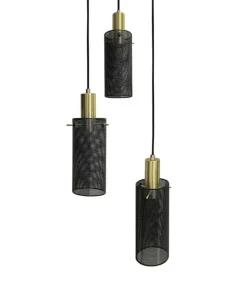 Flash Sale Sklep Kaja Designerska, metalowa lampa wisząca LP-945/3P BK TIRANA | Kaja