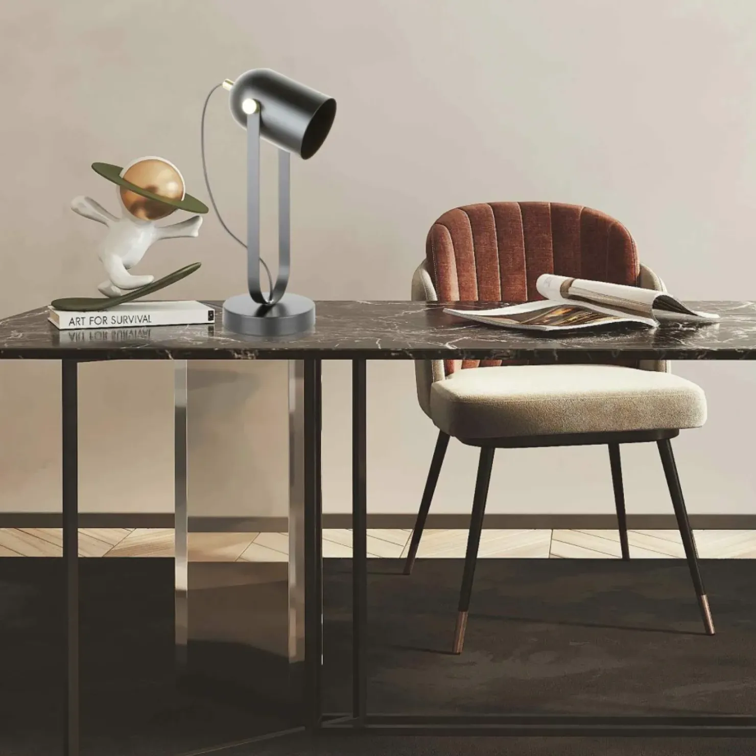 Designerska, minimalistyczna lampka stołowa A2057 z serii ARIES*Sklep Kaja Clearance