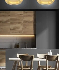 Designerska, złota lampa sufitowa LED 98-66213 MERLE | Kaja*Sklep Kaja Cheap