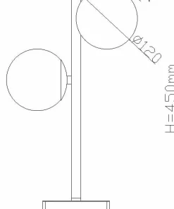 Designerska, złota lampka stołowa do salonu LP-002/2T z serii DORADO*Sklep Kaja Cheap
