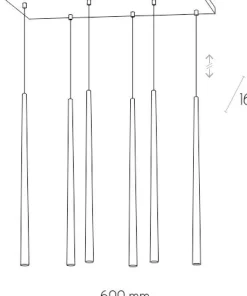 Shop Sklep Kaja Designerska, złoto-czarna lampa wisząca TK 6420 PIANO | Kaja