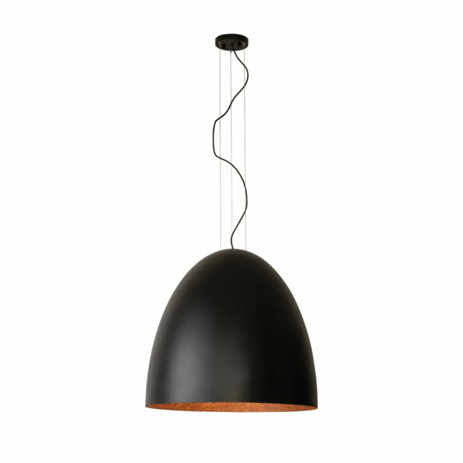 Clearance Sklep Kaja Designerski, czarno-miedziany zwis do salonu ⌀75cm 10321 EGG | Kaja