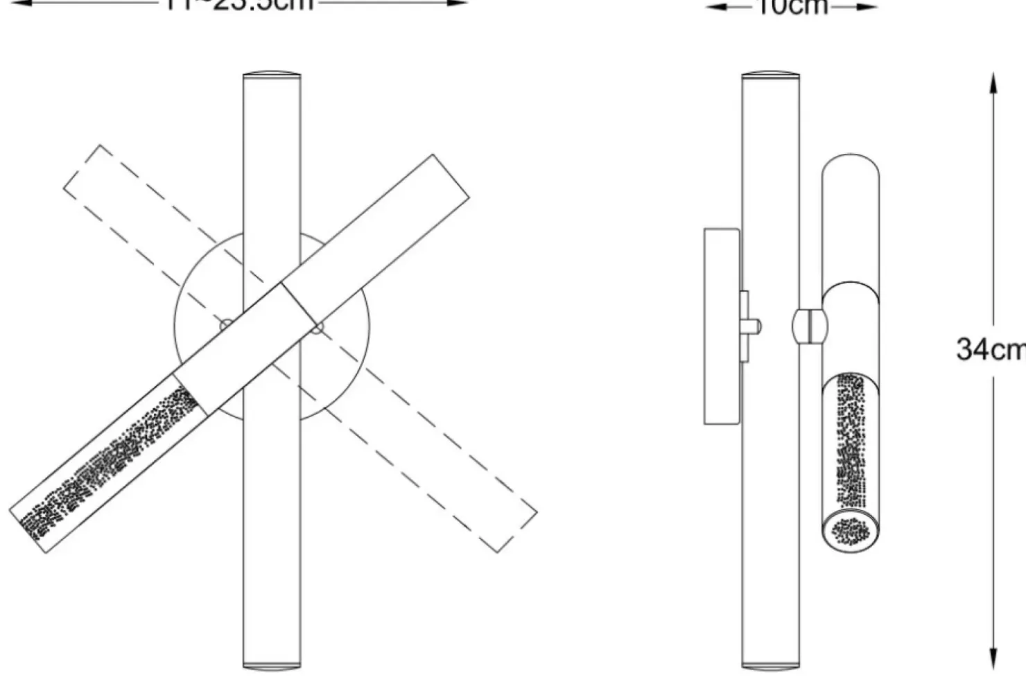 Designerski kinkiet z obrotową tubą LED W0461-03L-P7SD z serii ONE*Sklep Kaja Best Sale