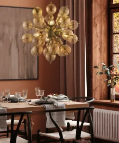 Store Sklep Kaja Designerski żyrandol z kulkami MOD133PL-06BS BOLLA | Kaja Oświetlenie mosiądz