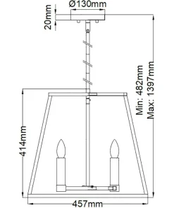 Cheap Sklep Kaja Doskonała lampa wisząca, 4 źródła światła HK-FULTON-4P z serii FULTON