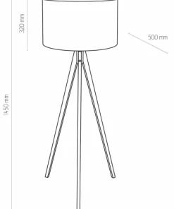 Drewniana lampa podłogowa z abażurem TK 5039 TREVISO | Kaja*Sklep Kaja Clearance