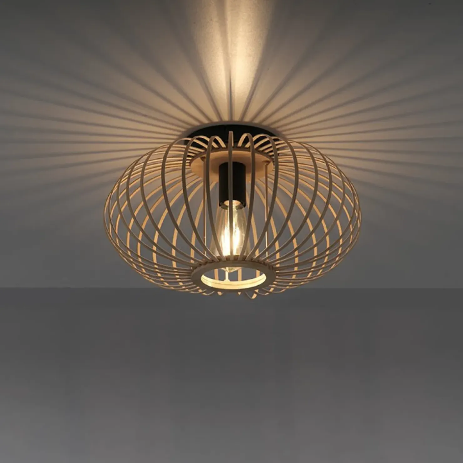 Flash Sale Sklep Kaja Drewniana lampa sufitowa w stylu EKO 11410-79 z serii RACOON | Kaja drewno