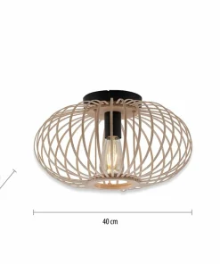 Flash Sale Sklep Kaja Drewniana lampa sufitowa w stylu EKO 11410-79 z serii RACOON | Kaja drewno