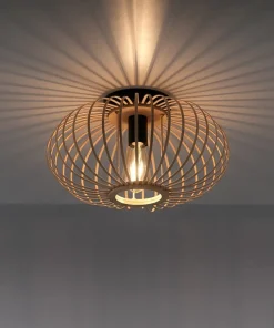 Flash Sale Sklep Kaja Drewniana lampa sufitowa w stylu EKO 11410-79 z serii RACOON | Kaja drewno