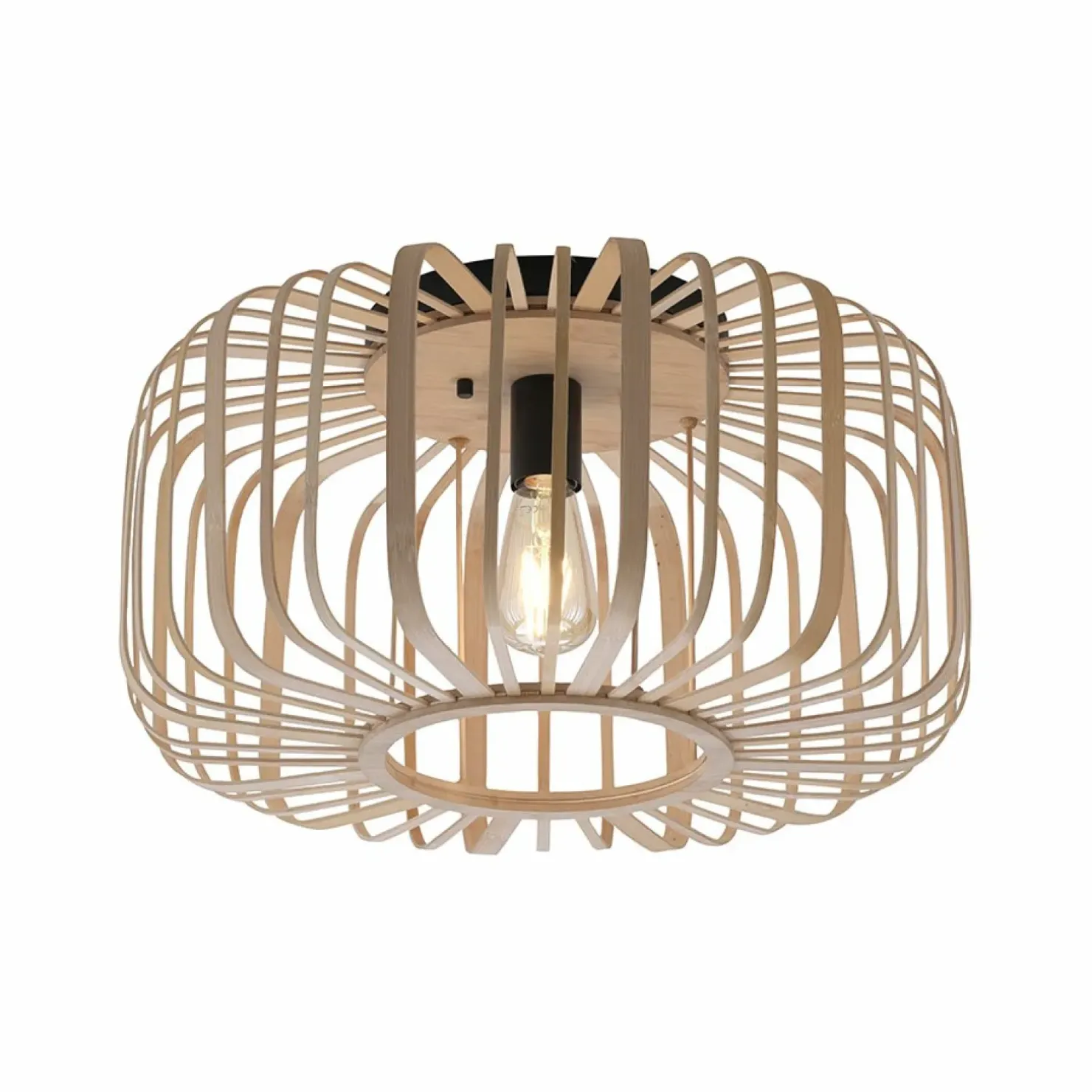 Hot Sklep Kaja Drewniana lampa sufitowa na żarówkę E27 11413-79 z serii RACOON | Kaja drewno