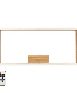 Drewniana lampa sufitowa z pilotem w zestawie 91401174 RAMME | Kaja*Sklep Kaja New
