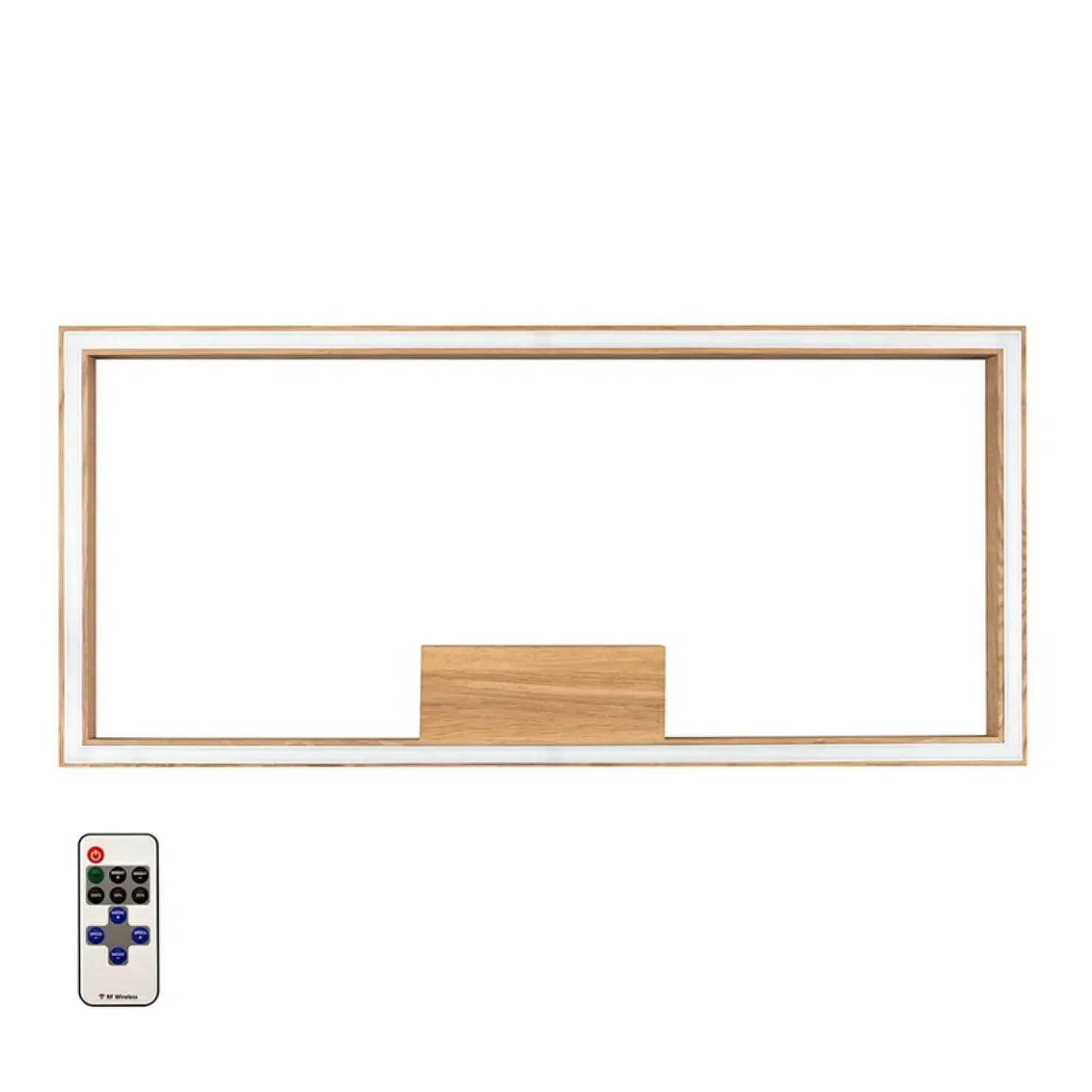 Drewniana lampa sufitowa z pilotem w zestawie 91401174 RAMME | Kaja*Sklep Kaja New