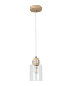 Discount Sklep Kaja Drewniana lampa wisząca z kloszem 1760174 ALESSANDRO WOOD | Kaja